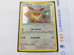 Eevee SM184 Black Star PROMO card Pokemon TCG Card COSMOS HOLO FOIL CUTE 2019 - Image 2