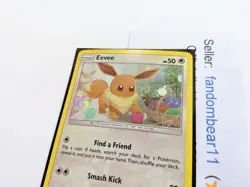 Eevee SM184 Black Star PROMO card Pokemon TCG Card COSMOS HOLO FOIL CUTE 2019 - Image 3