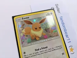 Eevee SM184 Black Star PROMO card Pokemon TCG Card COSMOS HOLO FOIL CUTE 2019 - Image 4