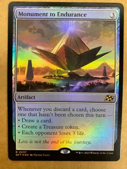 MTG 1x FOIL Monument to Endurance 237 Aetherdrift Magic the Gathering Card x1 NM - Image 1