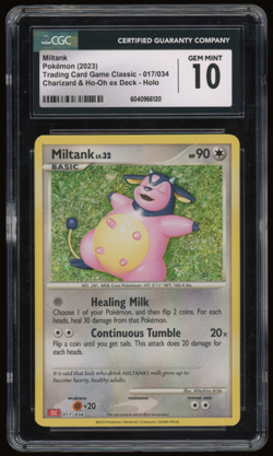 2023 POKEMON TRADING CARD GAME CLASSIC CLC 017/034 MILTANK HOLO CGC 10 - Image 1