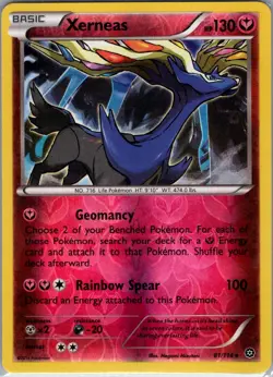 Xerneas 81/114 Reverse Holo XY - Steam Siege - Pokemon Card - NM - Image 1