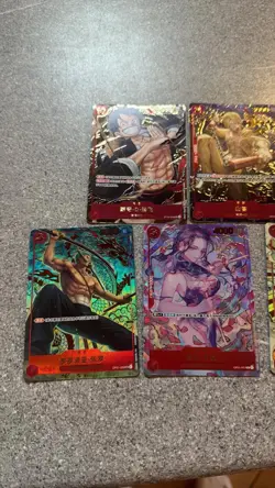 One Piece Card Game Chinese 1st Anniversary Luffy Zoro Sanji Robin Chopper Set - Image 2
