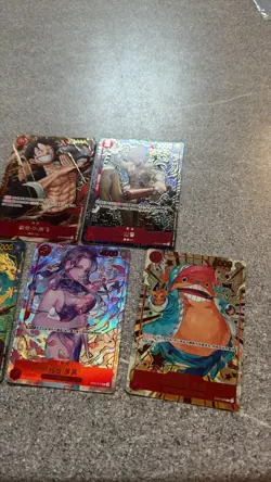 One Piece Card Game Chinese 1st Anniversary Luffy Zoro Sanji Robin Chopper Set - Image 3