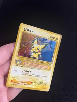 Pichu #172 LP Japanese Neo Genesis Holo Rare Pokemon Cards Vintage - Image 3
