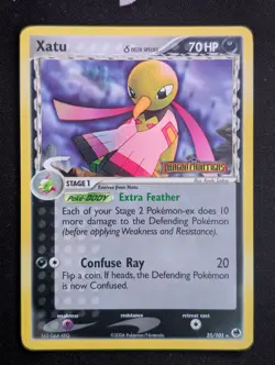 Xatu - 25/101 - Pokemon Card Ex Dragon Frontiers Reverse Holo Rare - NM - Image 1