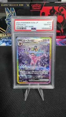 PSA 10 Espeon ex SAR 211/187 Terastal Festival sv8a 2024 Japanese Pokemon Card - Image 1