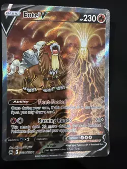 Pokemon Entei v Holo Ultra Rare TCG Card Crown Zenith Galarian Gallery GG36/GG70 - Image 3