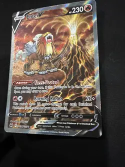 Pokemon Entei v Holo Ultra Rare TCG Card Crown Zenith Galarian Gallery GG36/GG70 - Image 5