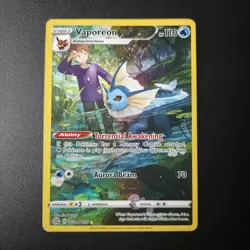 Vaporeon TG02/TG30 Gallery Sword and Shield Brilliant Stars Holo Pokemon Card - Image 1