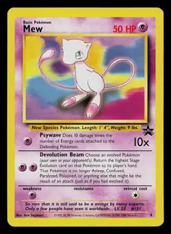 Pokemon Card - Mew #8 WoTC Black Star Promo - Image 1
