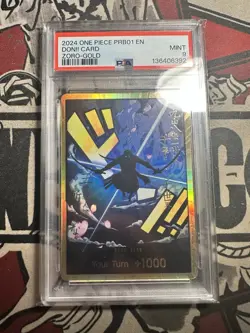 One Piece Gold Don Card Roronoa Zoro PRB-01 PSA 9 English - Image 1