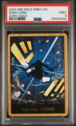 One Piece Gold Don Card Roronoa Zoro PRB-01 PSA 9 English - Image 3