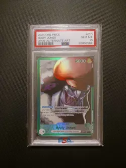 One Piece Card Game TCG Hody Jones OP06-020 Alt Art Leader PSA 10 - Image 1