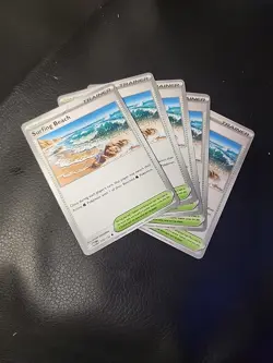 Surfing Beach X5 #129 Pokemon Card Mega Evolution Set - Image 1