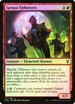 NM Foil Genasi Enforcers, MTG, Baldur's Gate, Magic the Gathering, 177 - Image 1