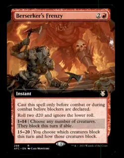 MTG Berserker's Frenzy LP Light Play Forgotten Realms [687] - Image 1