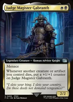 1 x Judge Magister Gabranth - Foil - Extended Art - Final Fantasy - Light Play - - Image 1
