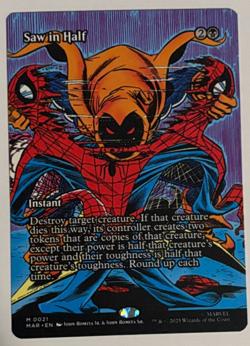 Saw in Half (MAR 021) MTG Spider-Man Marvel Universe - NM - Mythic - Image 2