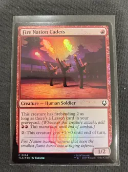 Fire Nation Cadets #134 (Foil) (NM) TLA Magic MTG - Image 1