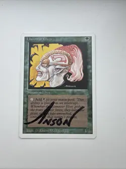 Llanowar Elves Revised Edition - Signed - Lp - Free No Tracking Shipping - Image 1