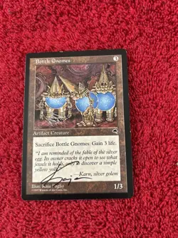 MTG Kaja Foglio Signed “Bottle Gnomes" Tempest Magic The Gathering 1997 - Image 1
