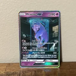 Pokemon Mewtwo GX TCG Shining Legends Holo Card 78/73 Secret Rare NM - Image 1