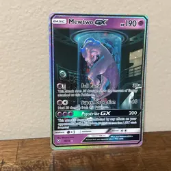 Pokemon Mewtwo GX TCG Shining Legends Holo Card 78/73 Secret Rare NM - Image 2