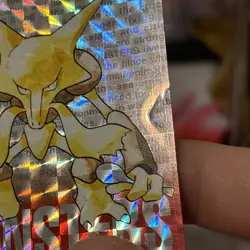 Alakazam 1996 Bandai Carddass Prism Pokemon Holo RED VERSION Part 2 No.65 - Image 3
