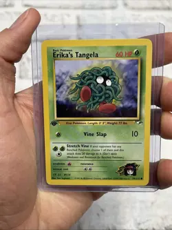 Pokemon TCG Erika's Tangela Gym Heroes 79/132 Regular 1st Edition Common NM WOTC - Image 1