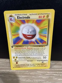 Electrode 21/102 1st Edition Base Set NM DUTCH Pokemon Free Ship - Image 1