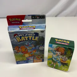 Pokemon My First Battle Two Mini Starter Decks Charmander & Squirtle w/ Deck Box 820650852534 - Image 1
