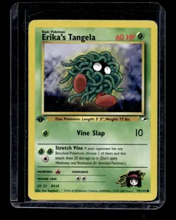 Pokemon TCG Pokemon Erika's Tangela Common Regular First Edition 79/132 1st - Image 1