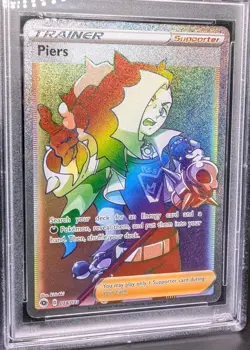 Piers Trainer Full Art SWSH 78/73 Champion's Path Holo Secret GEM MT 10 PSA - Image 1