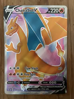 Pokemon TCG Charizard V SWSH050 Full Art Black Star Promo NM Condition - Image 1
