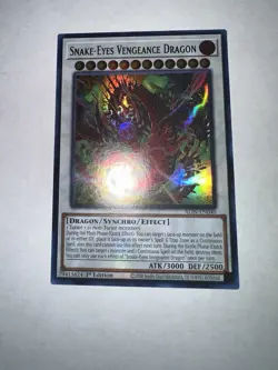 Yugioh! Snake-Eyes Vengeance Dragon - ALIN-EN040 - Ultra Rare - 1st Edition Near - Image 2