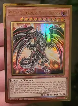 Red-Eyes Darkness Metal Dragon MGED-EN009 - Gold Rare - 1st Edition- NM - Image 1