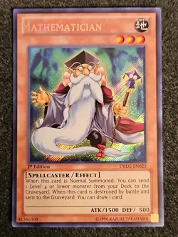 *Misprint* Yugioh Mathematician DRLG-EN023 Secret Rare 1st Edition NM Name Shift - Image 1