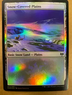 MTG 1x FOIL Snow-Covered Plains # 277 Kaldheim Magic the Gathering Card x1 NM - Image 1