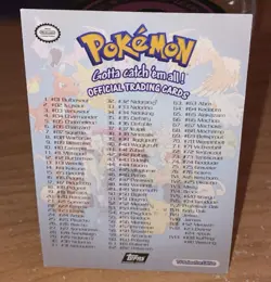 Topps Pokemon Checklist Series 1 Holo/Foil Card-TV Animation Series Edition 1999 - Image 5