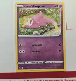 Pokemon TCG Galarian Slowpoke Card Sword Shield Chilling Reign Common 54/198 NM - Image 1