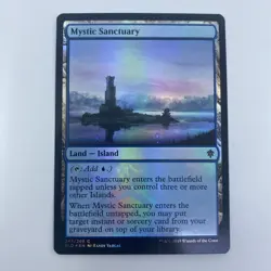 MTG Mystic Sanctuary FOIL Common LP Throne of Eldraine Land Card Magic TCG - Image 1
