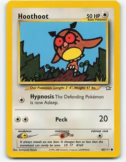 Hoothoot #060/111 Neo Genesis Pokemon Card - Image 1