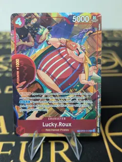OP09-015 TREASURE RARE Lucky Roux English One Piece Card - Image 1