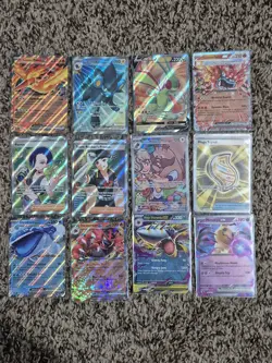 Pokemon 12 Card Lot - Illustration Rare, Full Arts, Ex's, Trainers NM/M! - Image 1