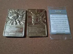 1999 Pokemon Pikachu & Poliwhirl Trading Card 23K Gold Plated Burger King - Image 2