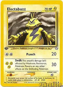 Pokemon Neo Genesis - Electabuzz Card 33/111 UNLIMITED EDITION NOT FIRST - Image 1