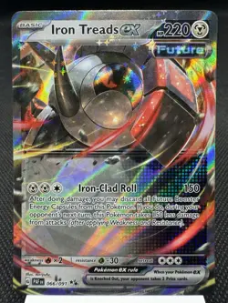 Iron Treads ex 066/091 - Ultra Rare Holo - Paldean Fates Pokemon Card NM - Image 1