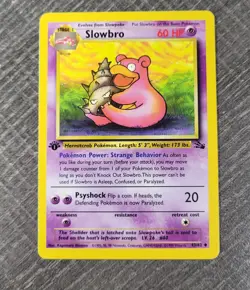 Slowbro 1st Edition Fossil 43/62Vintage Pokemon Card LP Condition - Image 1