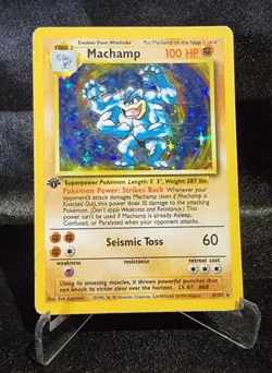 1st Edition Machamp - Base Set Holo Ultra Rare Pokemon Card 1999 8/102 WOTC - Image 1